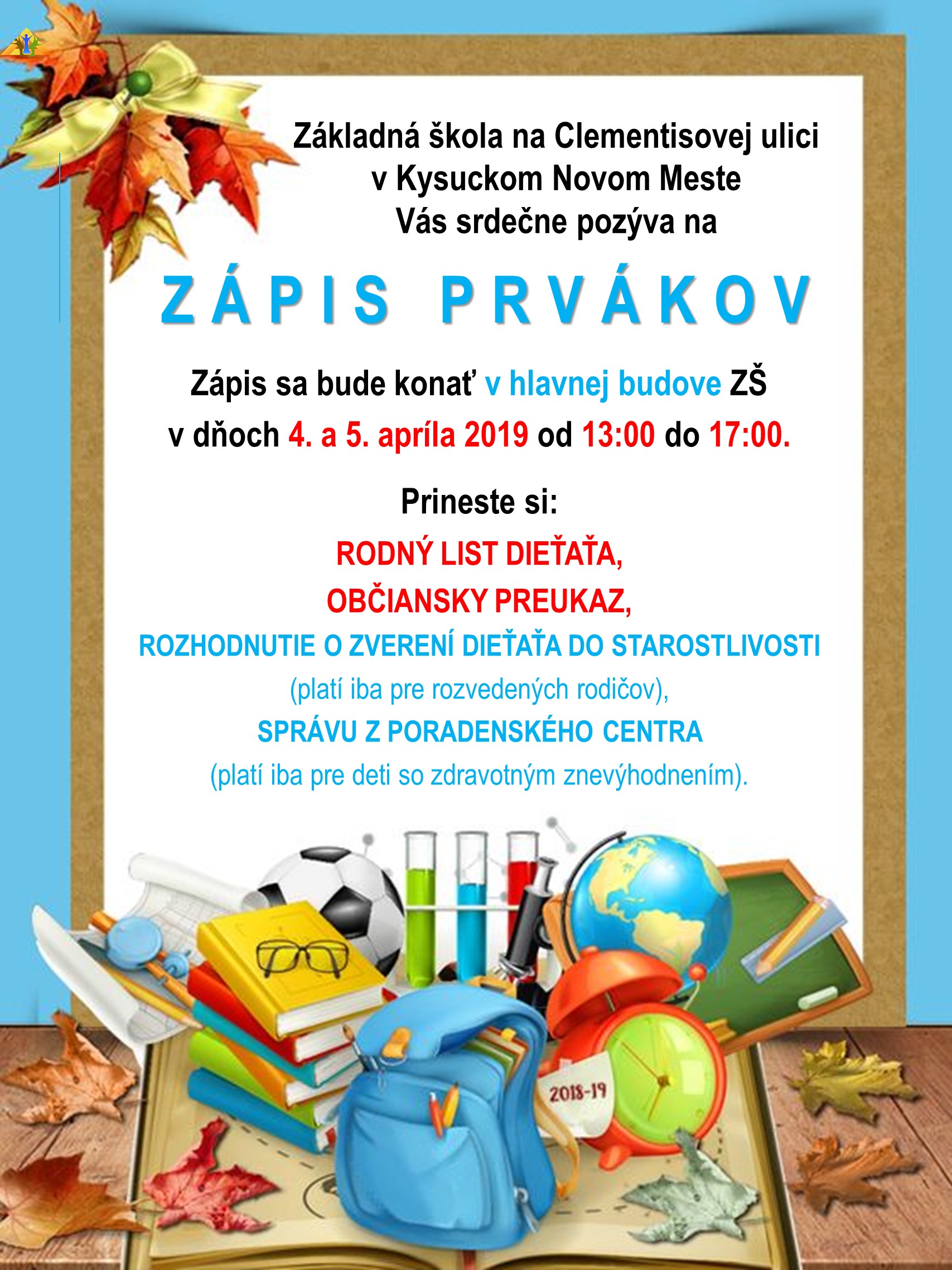 Zápis prvákov 2019