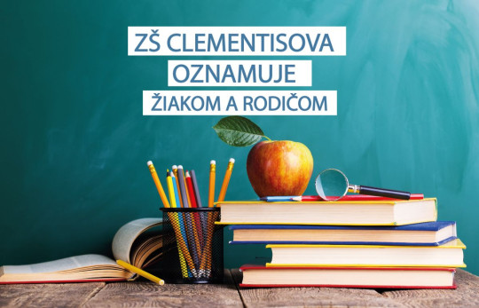 Informácie k zápisu do 1. ročníka